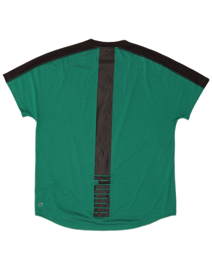 Puma Herre Grafisk T-Shirt Top XL Grøn Colourblock Polyester