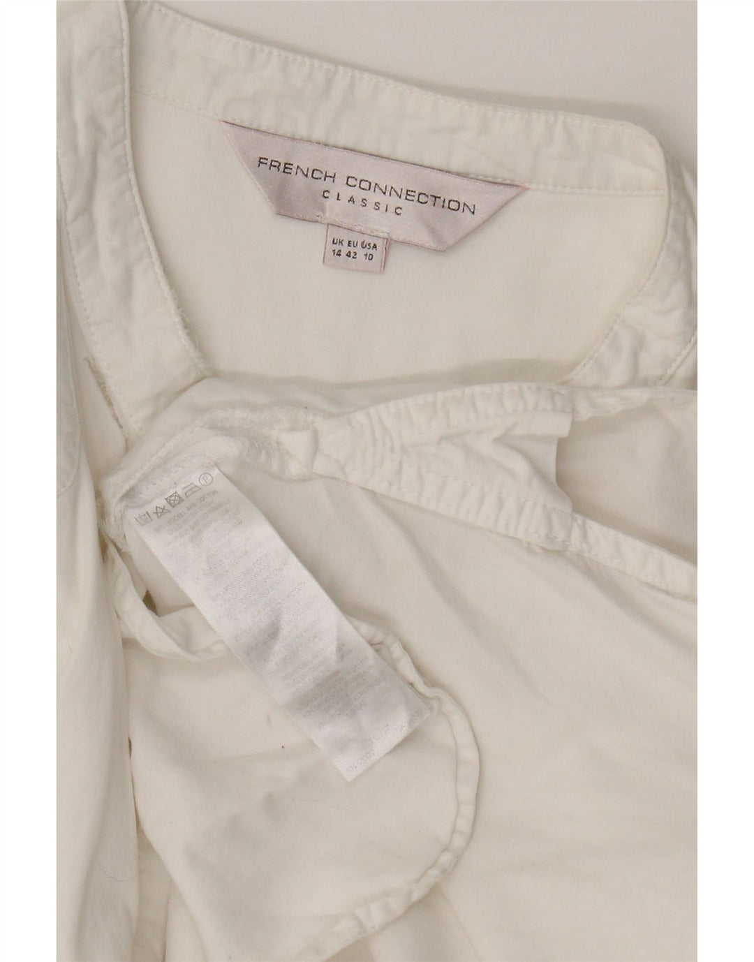 French Connection Dame skjortekjole UK 14 Large White Lyocell
