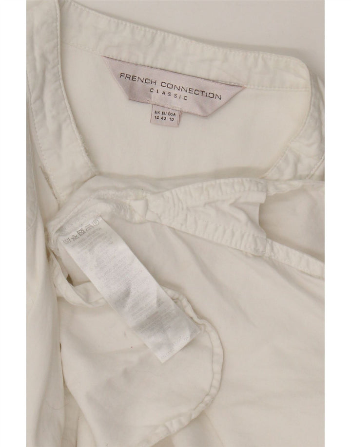 French Connection Dame skjortekjole UK 14 Large White Lyocell