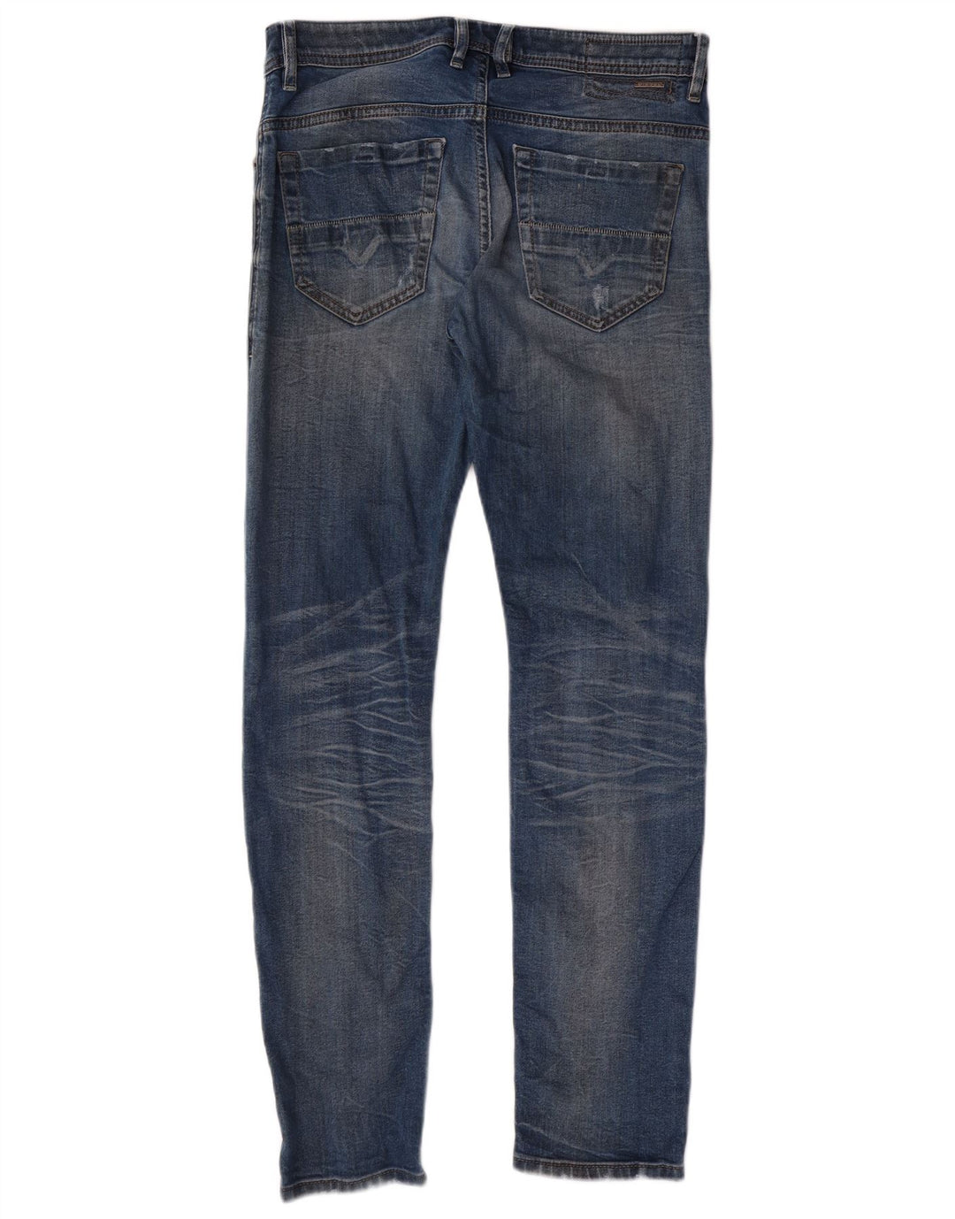 Diesel Herre Thommer Distressed Slim Skinny Jeans W31 L32 Blå Bomuld