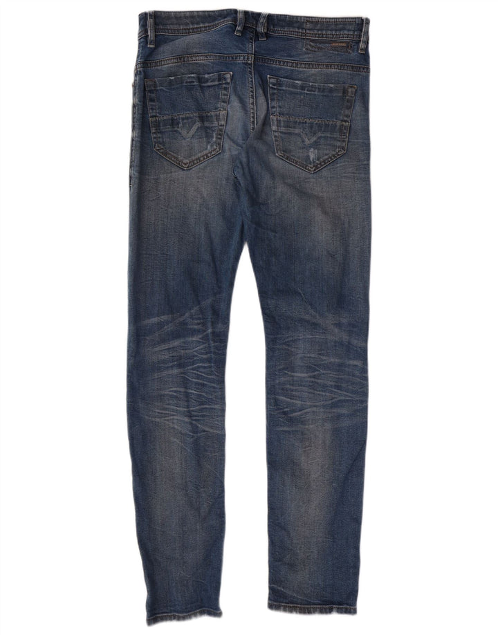 Diesel Herre Thommer Distressed Slim Skinny Jeans W31 L32 Blå Bomuld