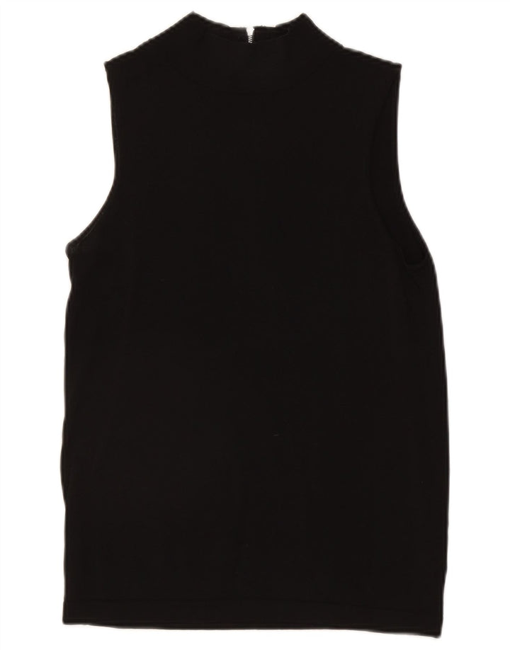 Reiss Damevest Top UK 14 Large Black Viscose