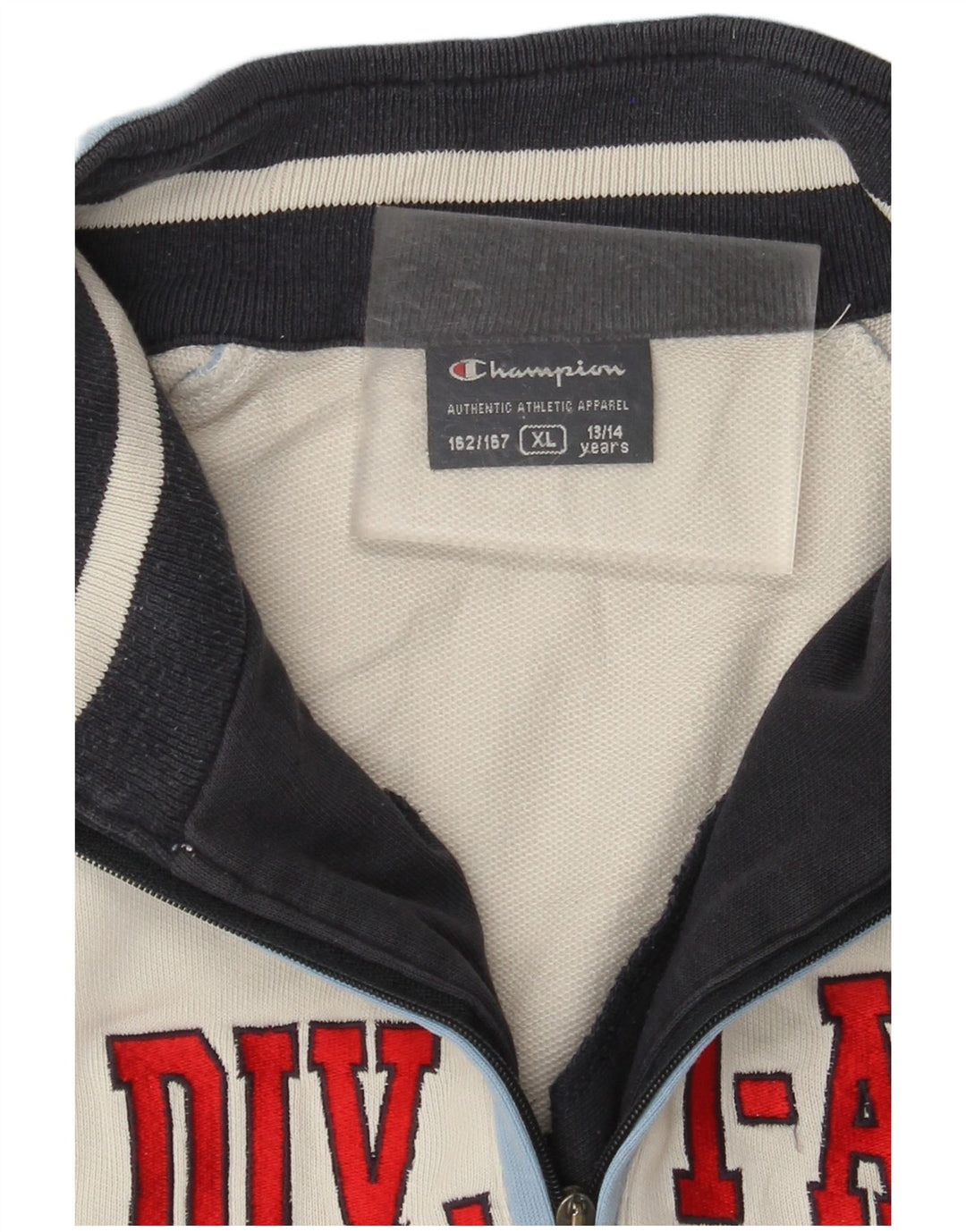 CHAMPION Drenge Grafisk Sweatshirt Jumper 13-14 år XL Hvid Colourblock