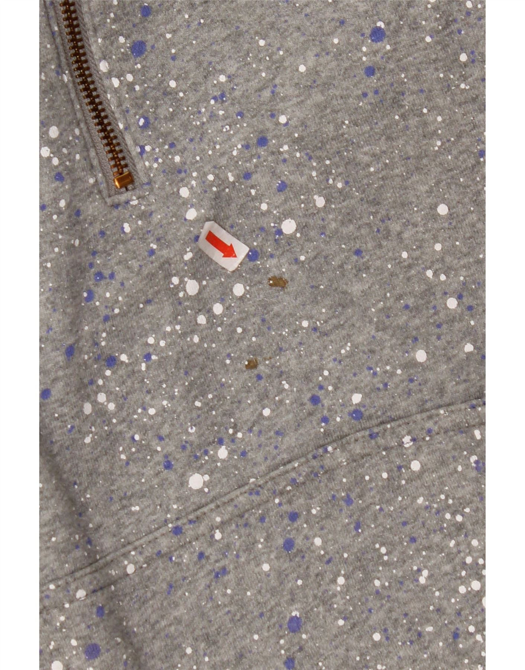 NIKE hættetrøje med lynlås til kvinder UK 8/10 lille grå flækket bomuld