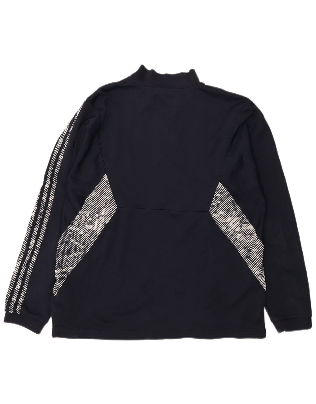 Adidas Sweatshirt med lynlås til mænd, stor marineblå farveblok