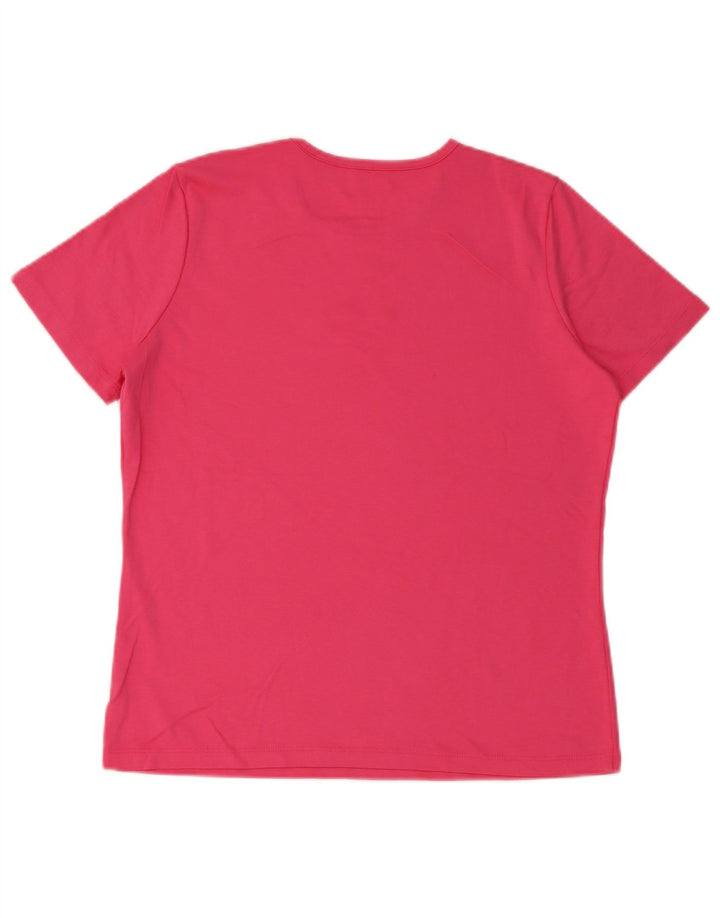 L.L.Bean T-shirt top til kvinder UK 14 Medium Pink Bomuld