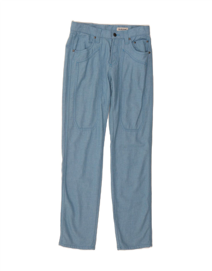 JECKERSON Womens Straight Casual Trousers W32 L33 Blue Wool Vintage Jeckerson and Second-Hand Jeckerson from Messina Hembry 