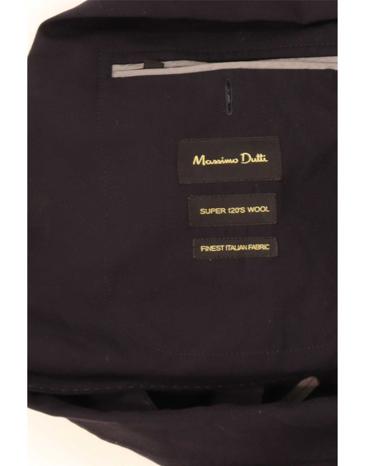 Massimo Dutti Herre 2-knaps blazerjakke EU 56 XL Sort Uld