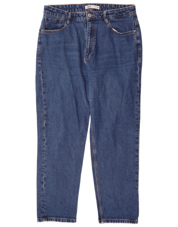 Zara Womens Tapered Jeans EU 44 XL W34 L27 Blå Bomuld