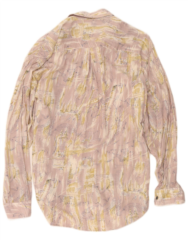 Vintage herre abstrakt mønster skjorte lille pink