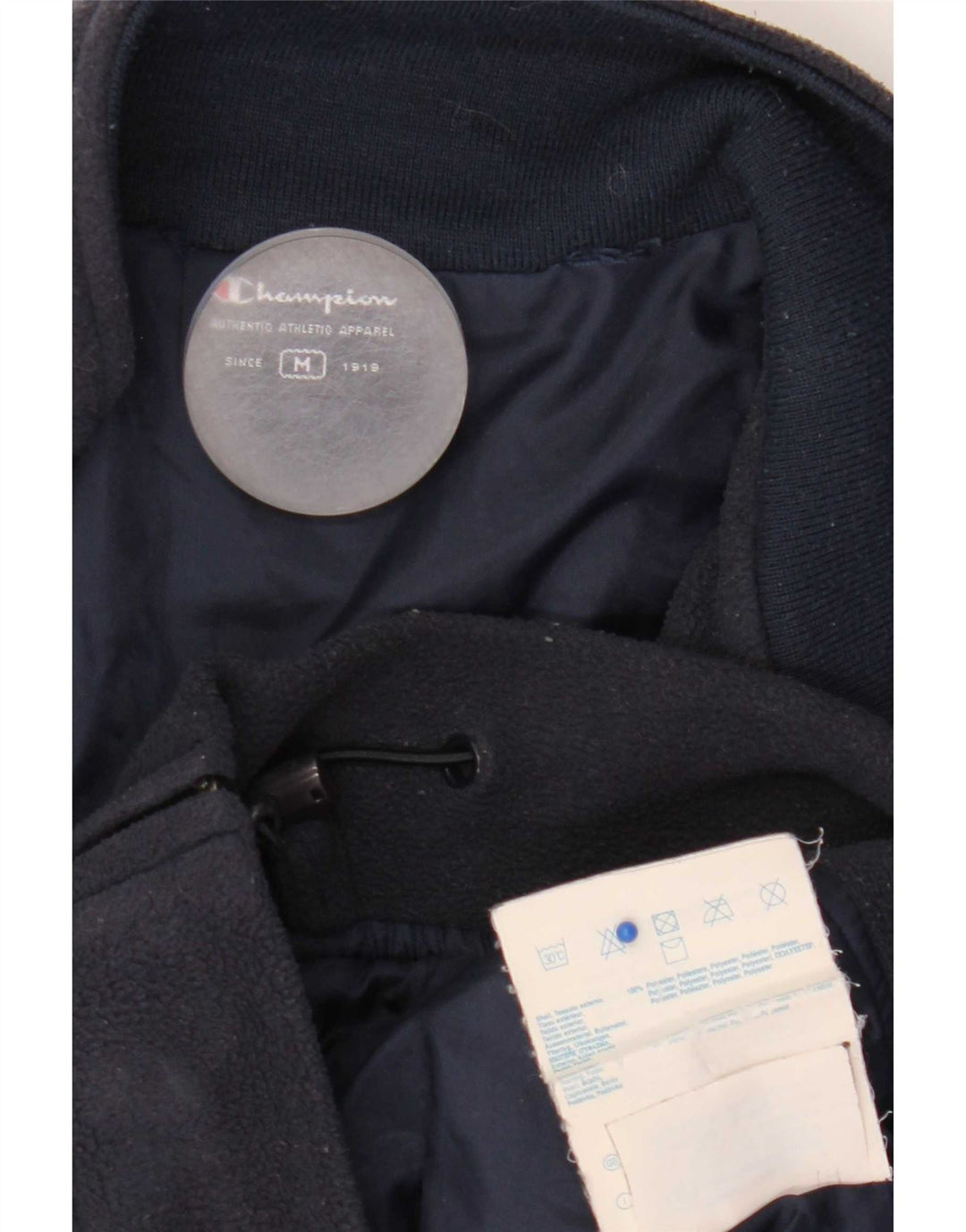 Champion Herre Fleecejakke UK 38 Medium Navy Blue Polyester