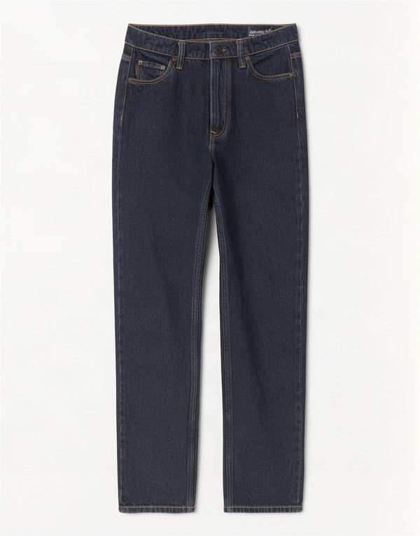 Massimo Dutti Womens Mid Rise Straight Jeans EU 34 2XS W24 L29 Navy Blue