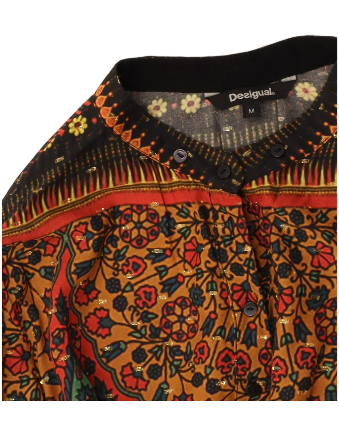 DESIGUAL Womens Pullover Shirt UK 14 Medium Multicoloured Floral