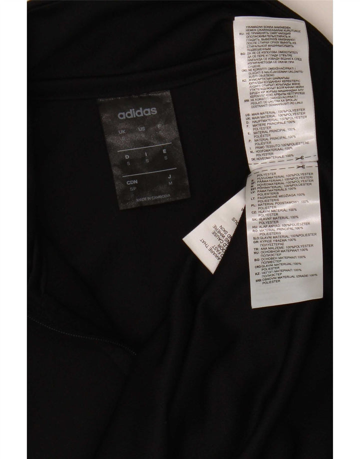 Adidas Herre Climalite Pullover med lynlås-hals Træningsdragt Top Lille sort polyester