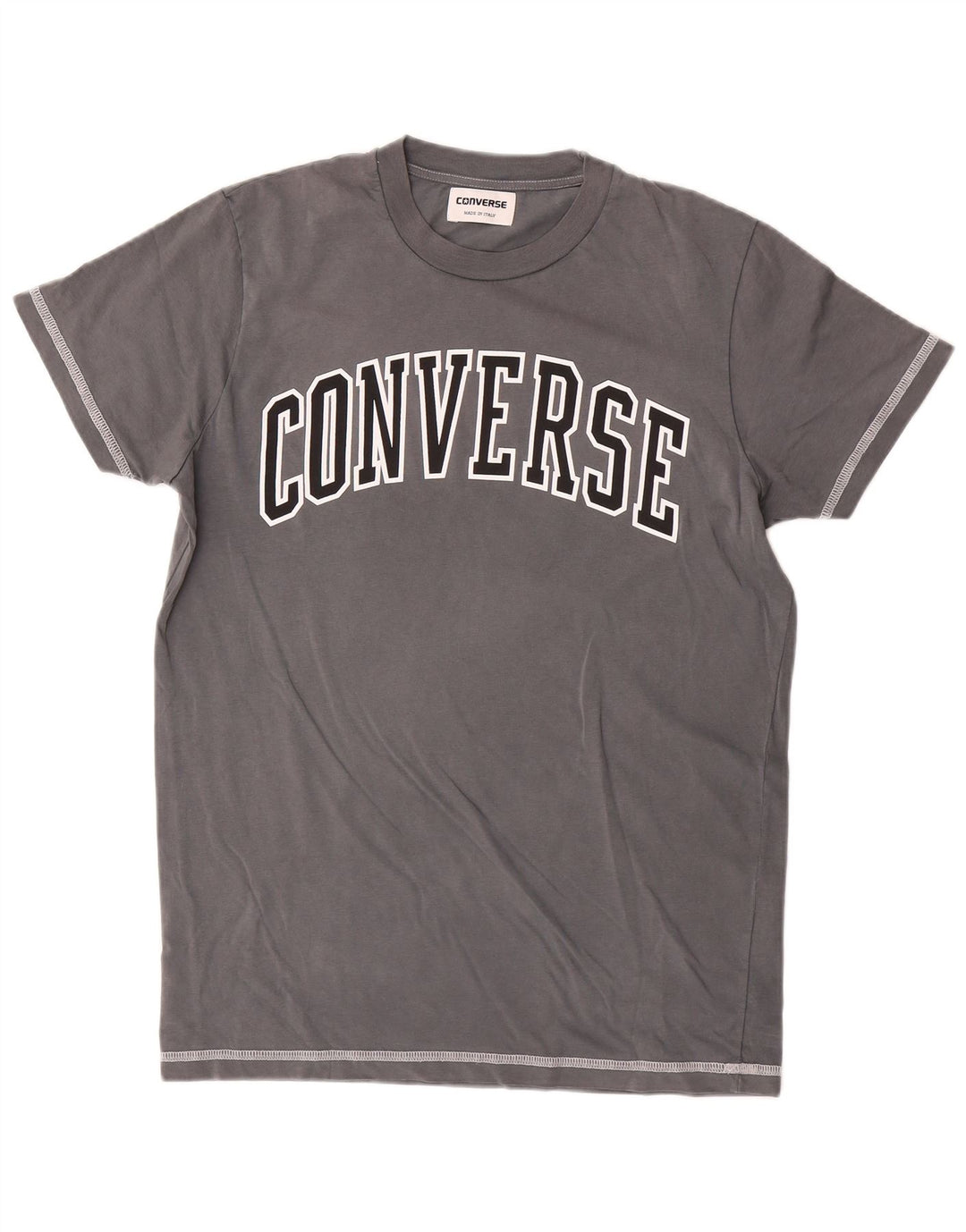 Converse grafisk t-shirt til mænd, lille grå bomuld
