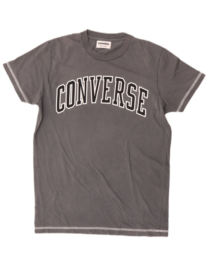 Converse grafisk t-shirt til mænd, lille grå bomuld