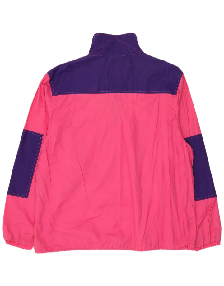 Aesse Herre Zip Neck Pullover Træningsdragt Top XL Pink Colourblock Bomuld