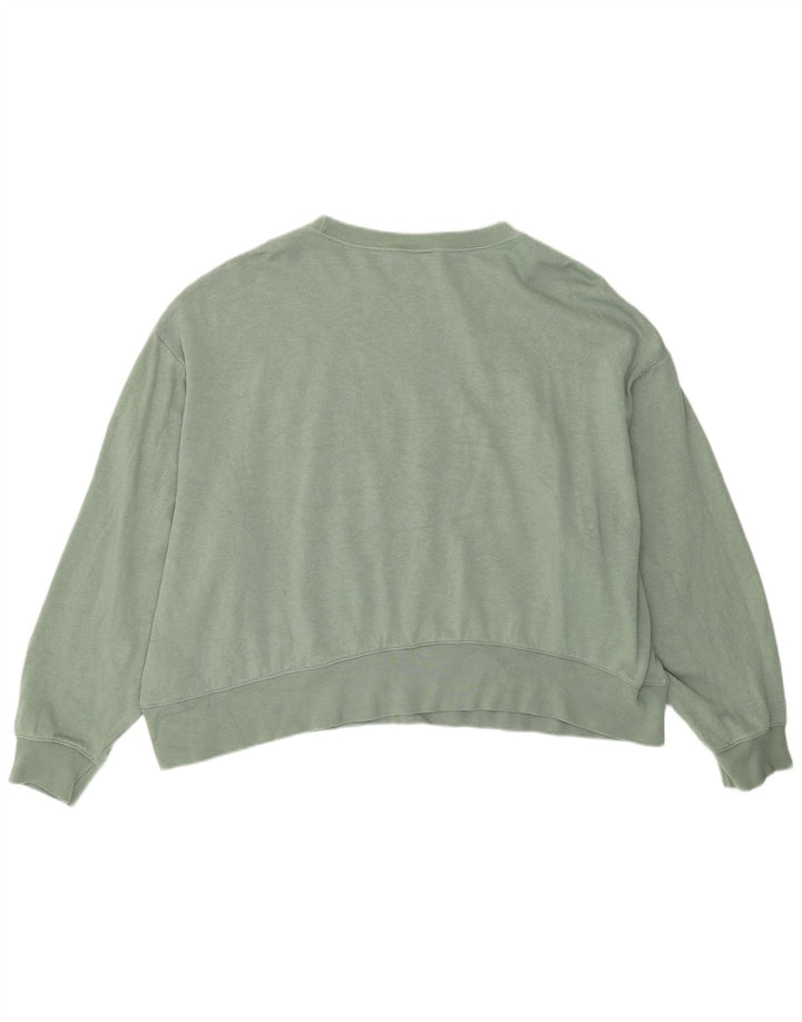 Nike Dame Grafisk Oversized Sweatshirt Jumper UK 20 2XL Grøn Bomuld