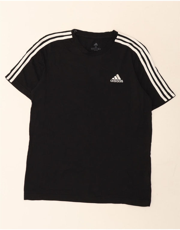 Adidas Herre T-Shirt Top Medium Sort Bomuld