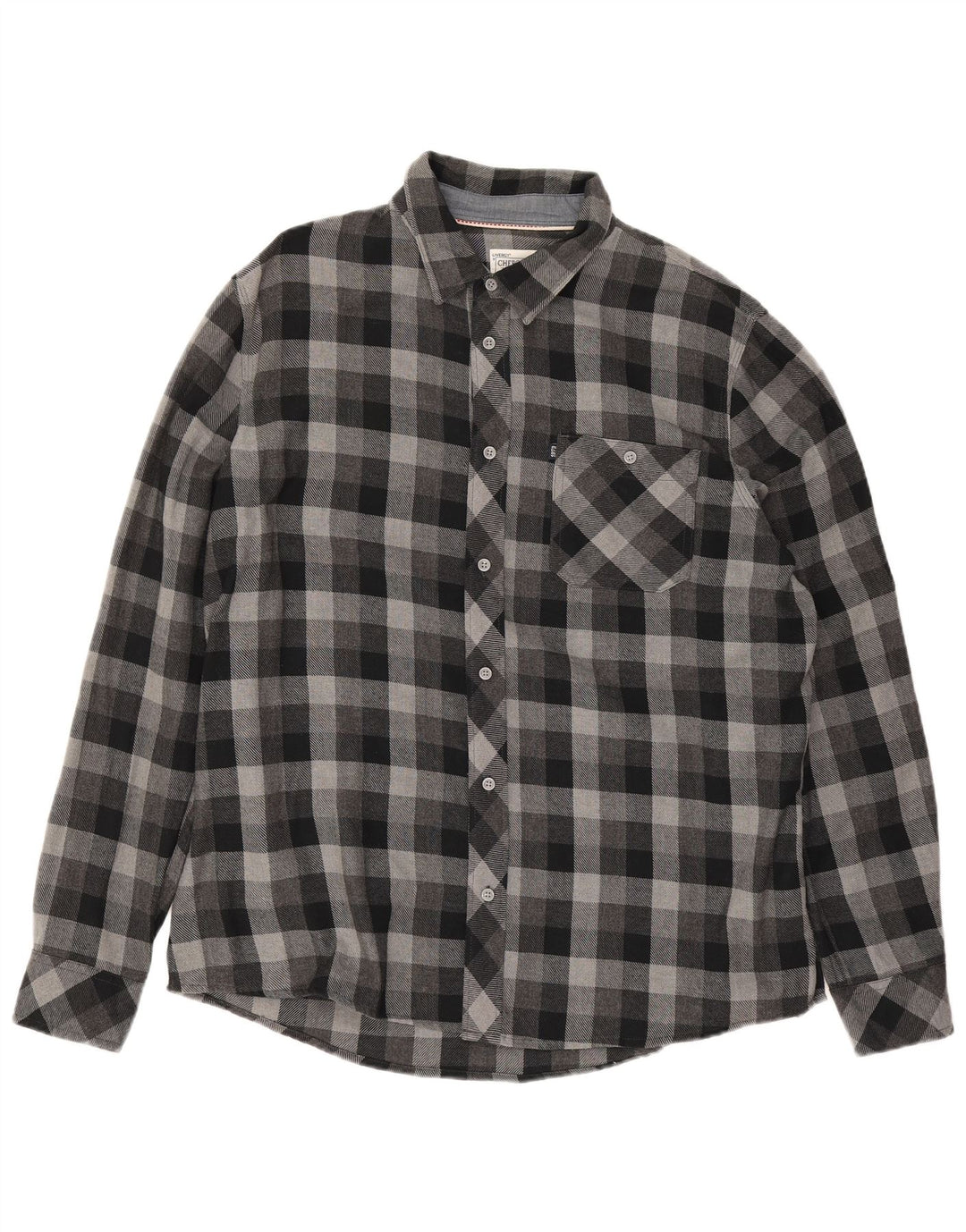 Cherokee herre flannel skjorte 2XL grå ternet bomuld