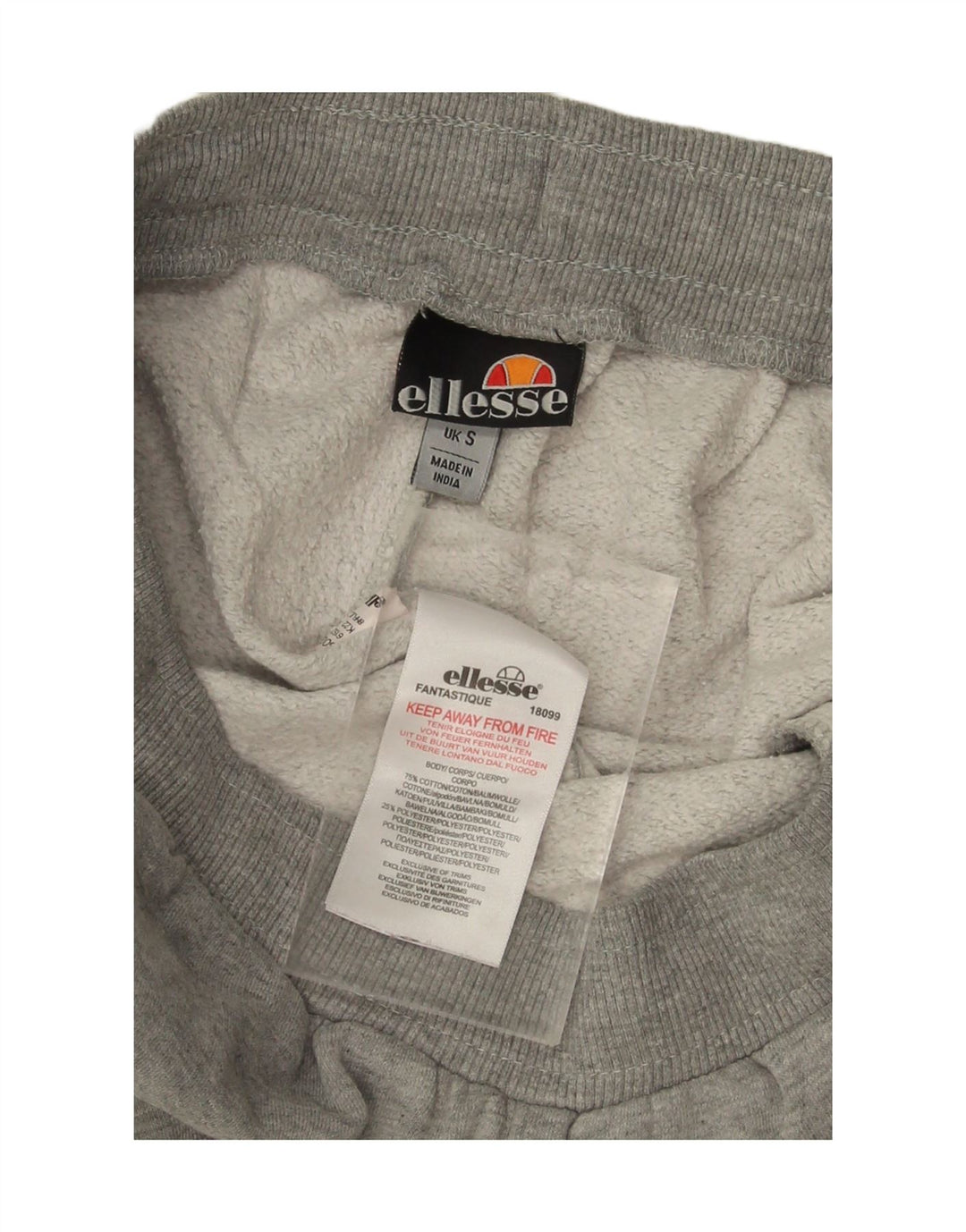 ELLESSE Mens Tracksuit Trousers Joggers Small  Grey Cotton Vintage Ellesse and Second-Hand Ellesse from Messina Hembry 