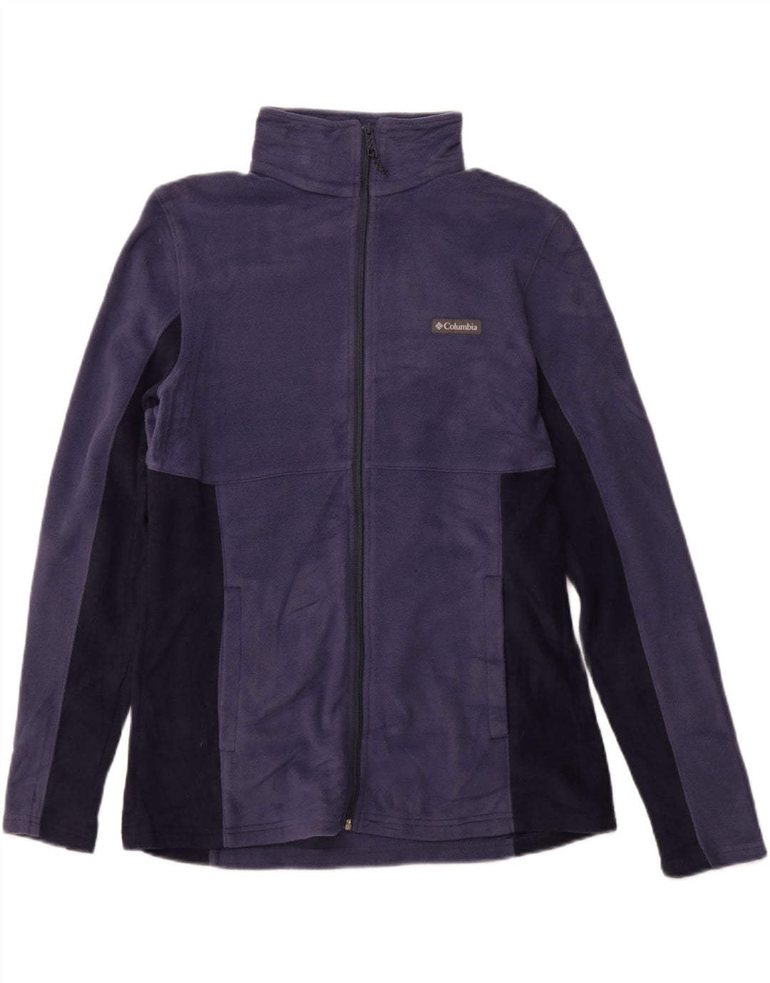 COLUMBIA Womens Fleece Jacket UK 18 XL Blue Colourblock Polyester