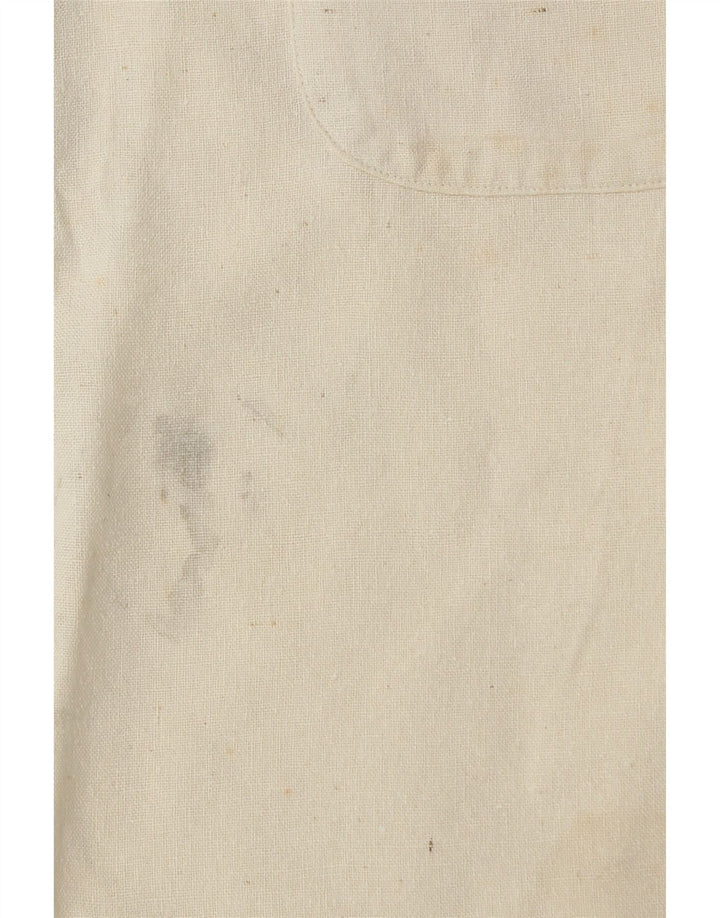 AQUASCUTUM Kortærmet Herreskjorte Størrelse 16 41 Large Off White