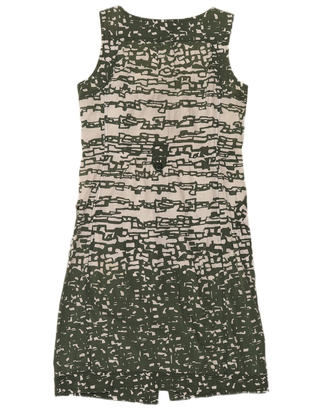 MARELLA ærmeløs skjortekjole til kvinder UK 12 Medium Grøn Geometrisk