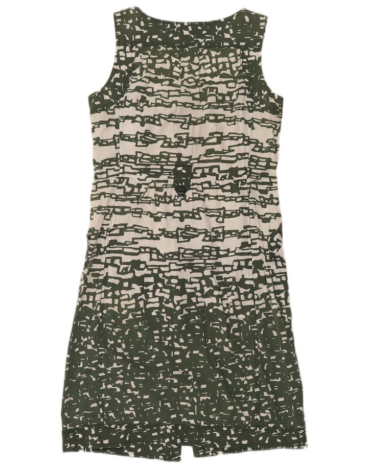 MARELLA ærmeløs skjortekjole til kvinder UK 12 Medium Grøn Geometrisk