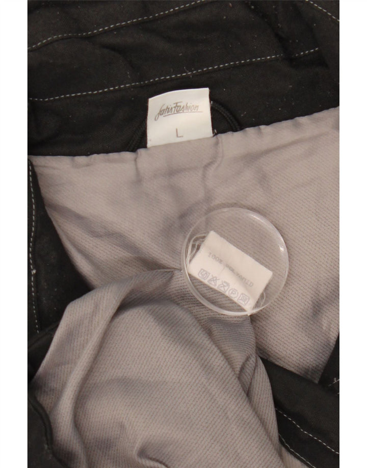 Riff & Riffa Herre Grafisk Windbreaker Jacket UK 40 Stor Sort Polyamid