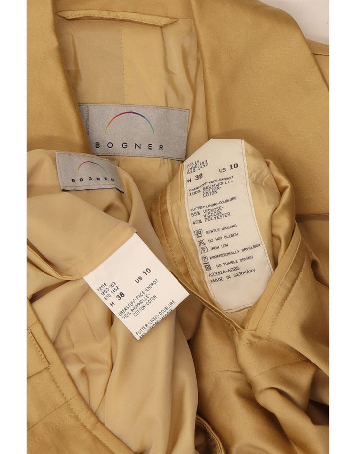 BOGNER Dame 4-knaps 2-delt nederdelsæt US 10 Large W29 Beige Bomuld