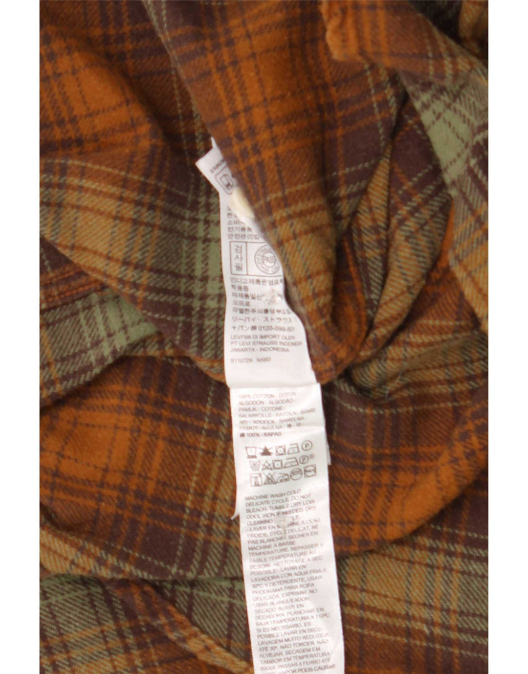 Levi's Flannelskjorte til mænd Medium Brun Plaid Bomuld