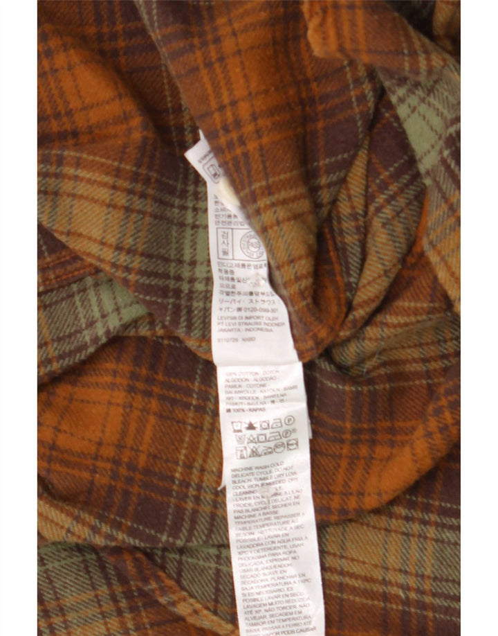 Levi's Flannelskjorte til mænd Medium Brun Plaid Bomuld
