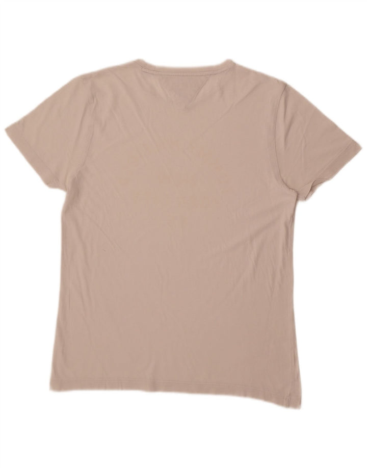 Tommy Hilfiger Herre grafisk T-shirt Top Medium Hvid Bomuld