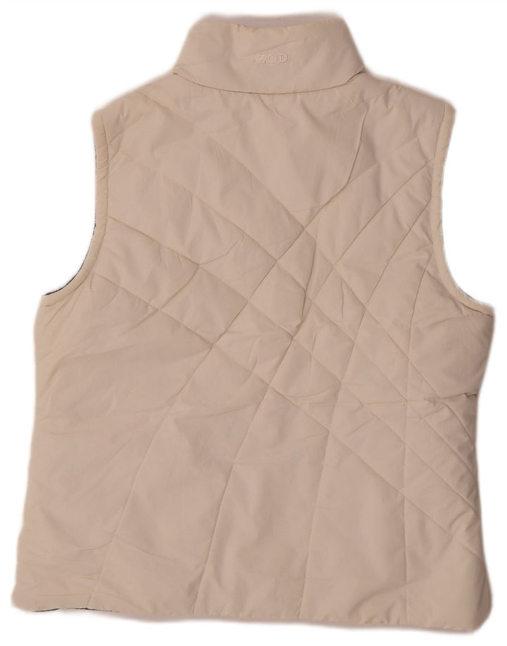 Izod Womens Reversible Polstret Gilet UK 12 Medium White