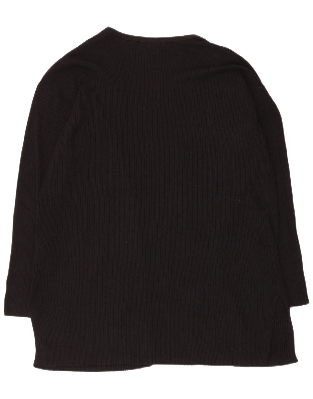 Marks & Spencer Womens Open Cardigan Sweater UK 14 Medium Black Viscose