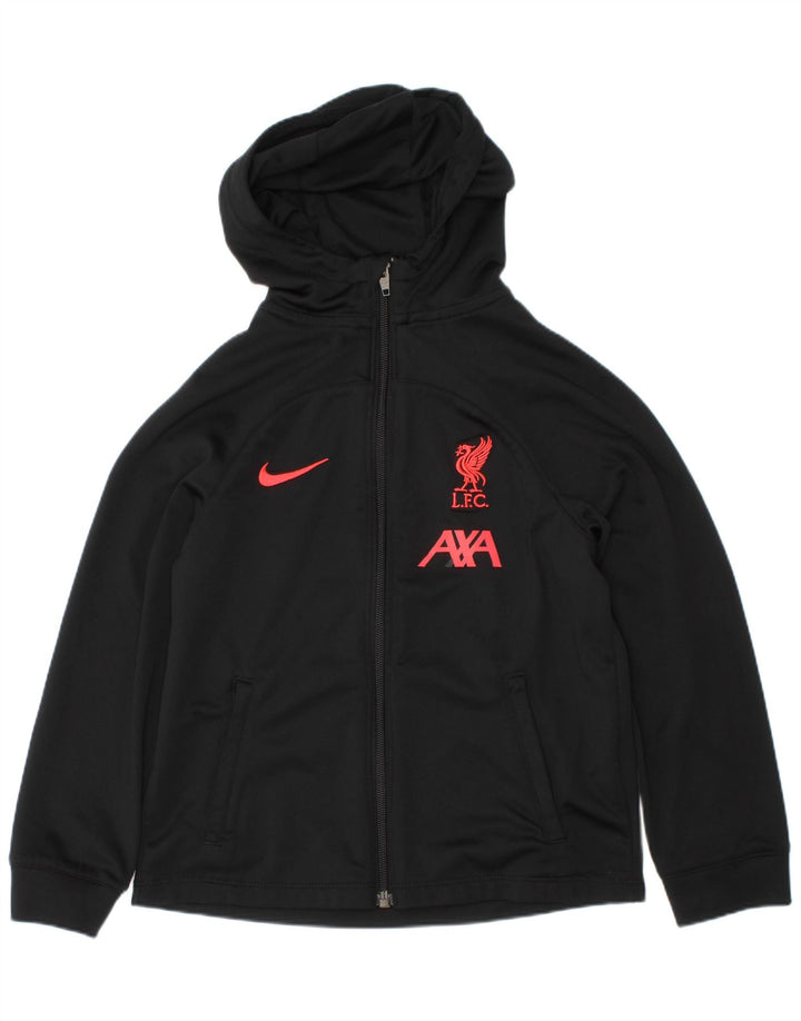 Nike Boys Liverpool grafisk hættetrøje med lynlås 5-6 år Medium Sort