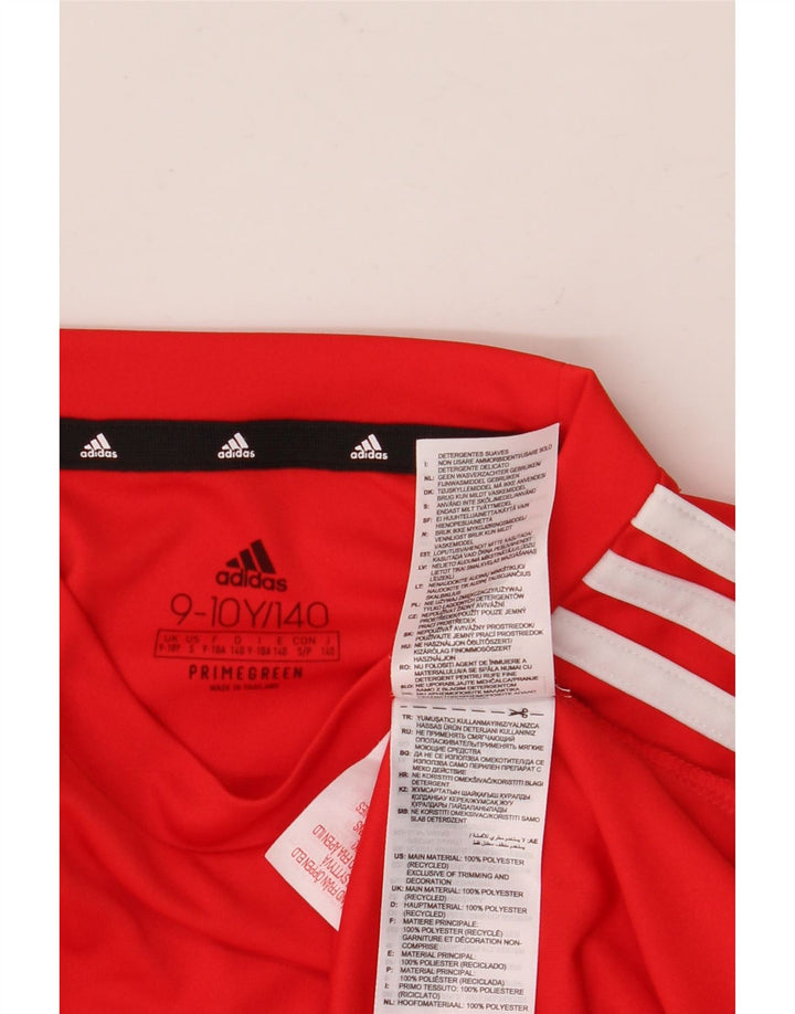 Adidas Boys Aeroready T-Shirt Top 9-10 År Rød Polyester