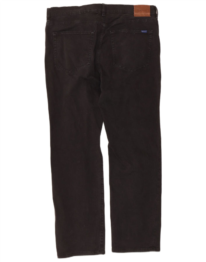Gant Straight Jeans til mænd W38 L30 Sort bomuld