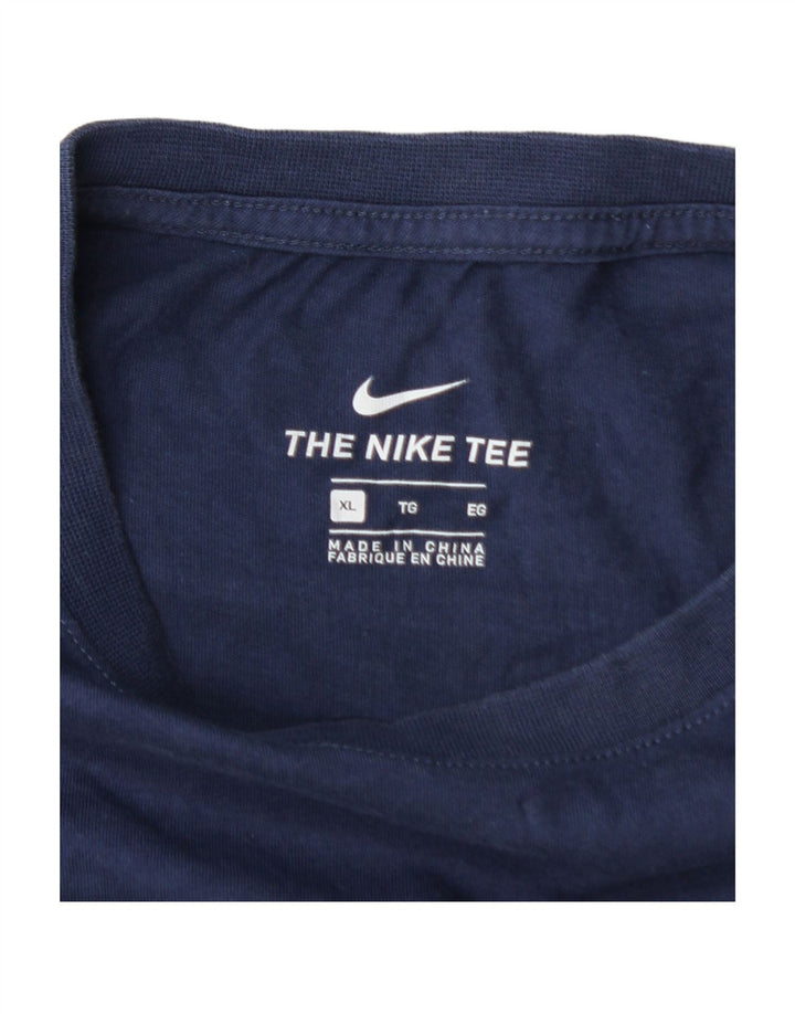 NIKE Mens T-Shirt Top XL Navy Blue Cotton