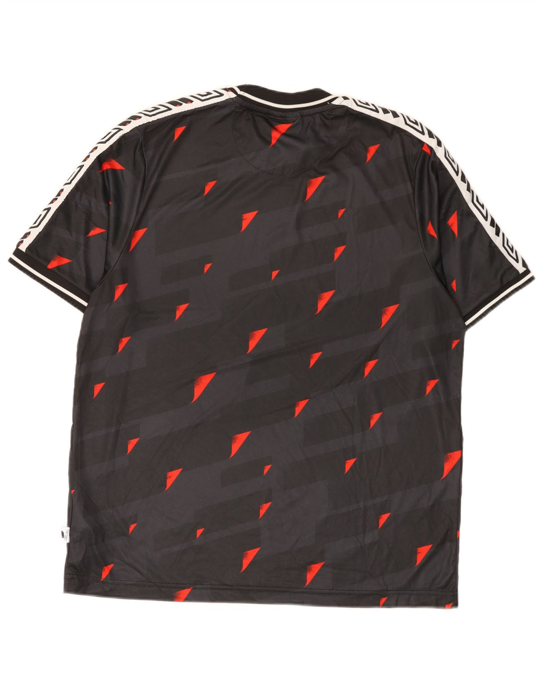 Umbro Herre Grafisk T-Shirt Top Stor Sort Geometrisk Polyester