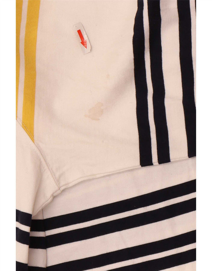 Marks & Spencer Herre Blue Harbor Rugby Polo Shirt Stor hvid stribet