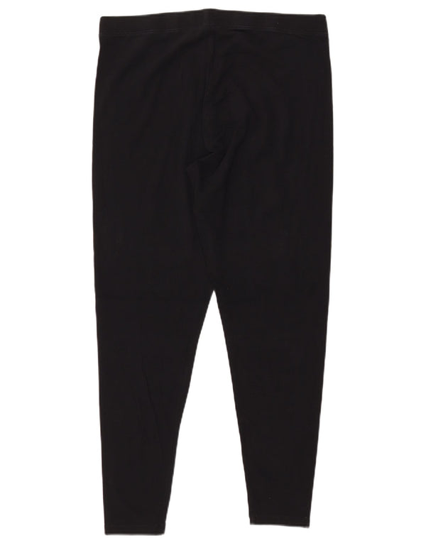 MARKS & SPENCER Womens Leggings UK 16 Large Black Cotton