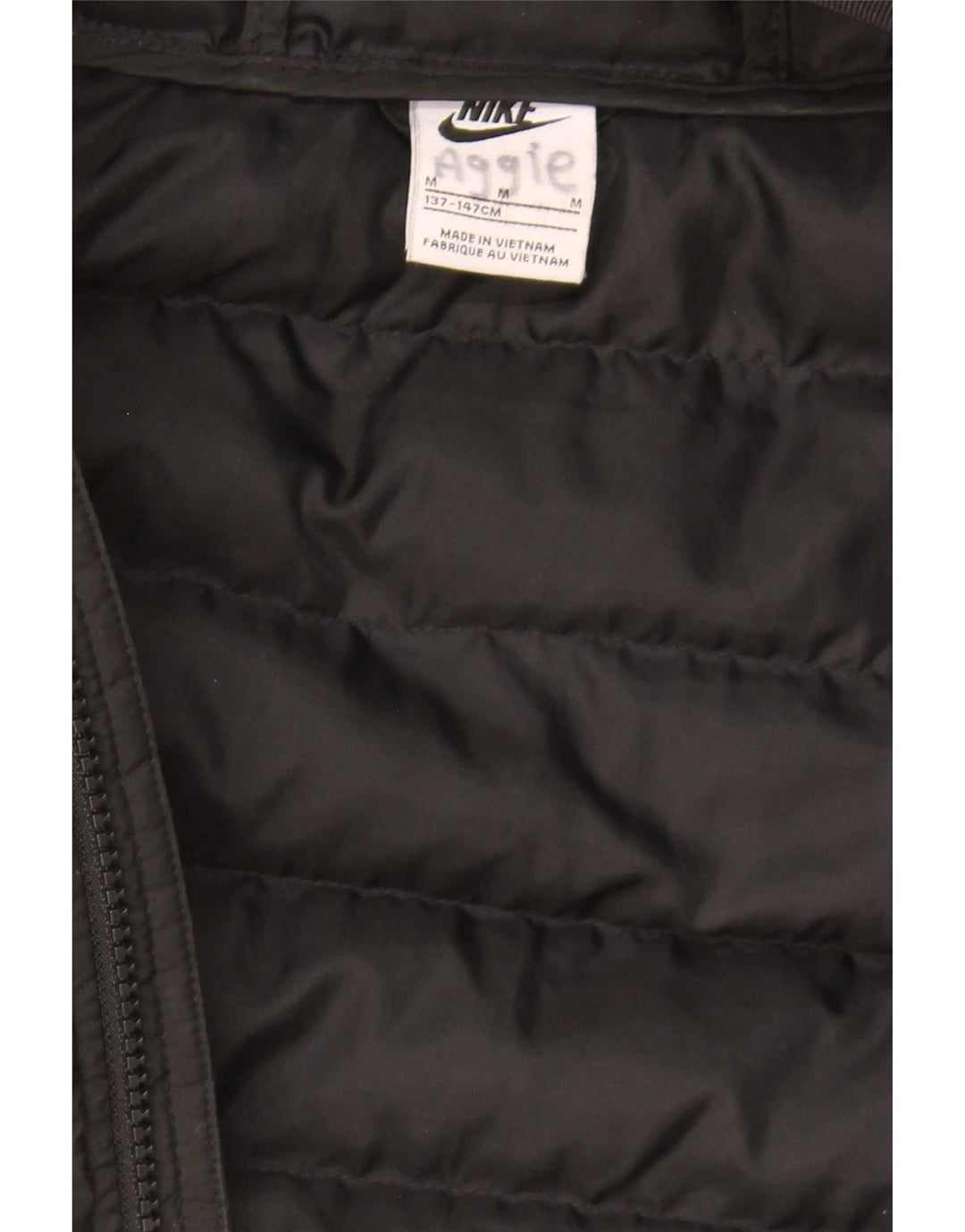 Nike drenge hættepolstret jakke 10-11 år medium sort polyester