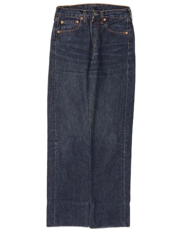 LEVI'S Dame 501 Straight Jeans W27 L28 Marineblå