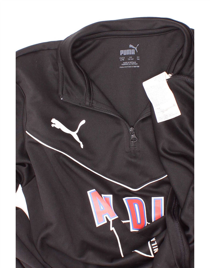 Puma Boys Scuola Calcio Grafisk Pullover Træningsdragt Top 13-14 år Sort
