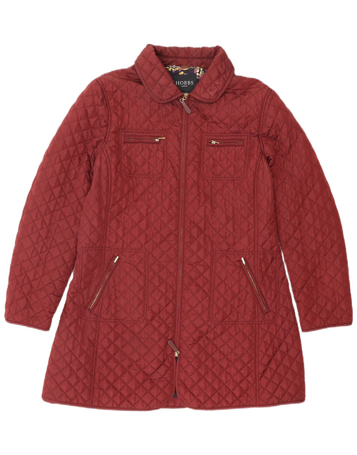 Hobbs Quiltet jakke til kvinder UK 14 Medium Maroon Polyamid