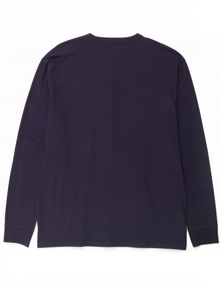 Tommy Hilfiger Herre Regular Fit Grafisk Top Langærmet Stor Marineblå