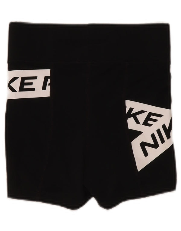 Nike Dri Fit grafiske sportsshorts til kvinder UK 4 XS Sort Colourblock