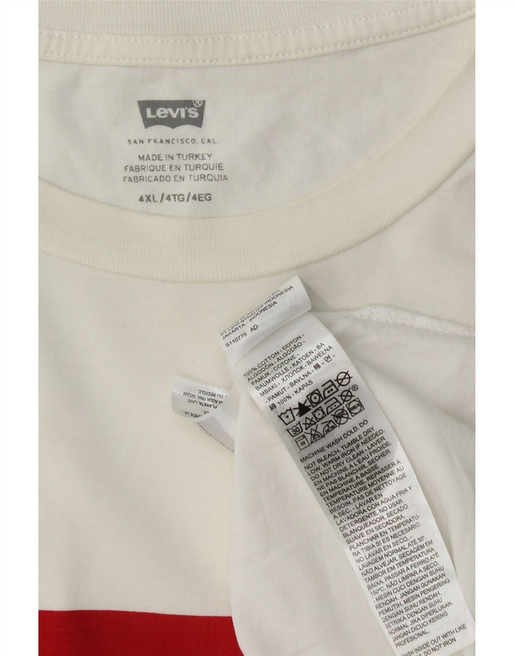 Levi's Herre grafisk T-shirt top 4XL hvid bomuld